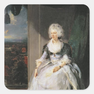 Adesivo Quadrado Rainha Charlotte, 1789-90, esposa de George III