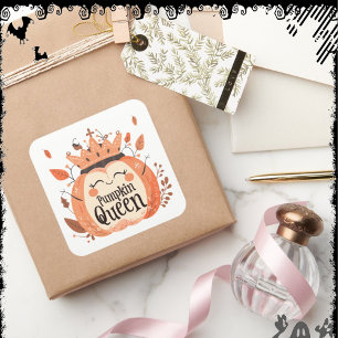 Adesivo Quadrado Rainha da Abóbora ExDesigner Halloween