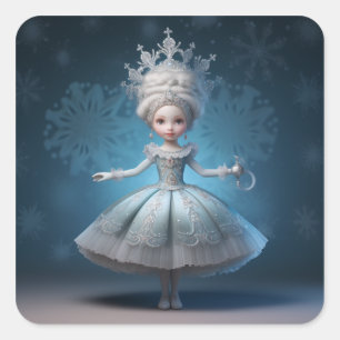 Adesivo Quadrado Rainha da Neve do Ballet O Nutcracker - Moda