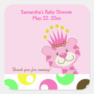 Adesivo Quadrado Rainha do Vinheta de Favor da Selva SQUARE