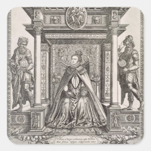 Adesivo Quadrado Rainha Elizabeth mim (1533-1603) como o consumidor
