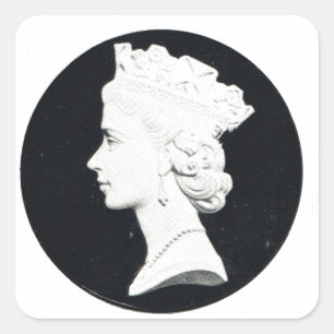 Adesivo Quadrado Rainha Elizabzth II, Vivat Regina