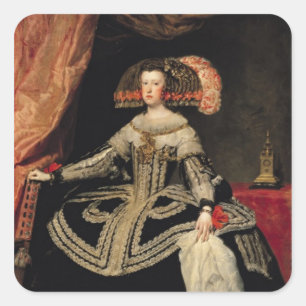 Adesivo Quadrado Rainha Maria Anna de Áustria, 1652
