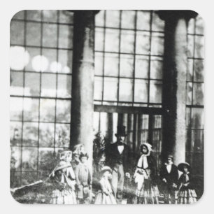 Adesivo Quadrado Rainha Victoria & príncipe Albert com seu