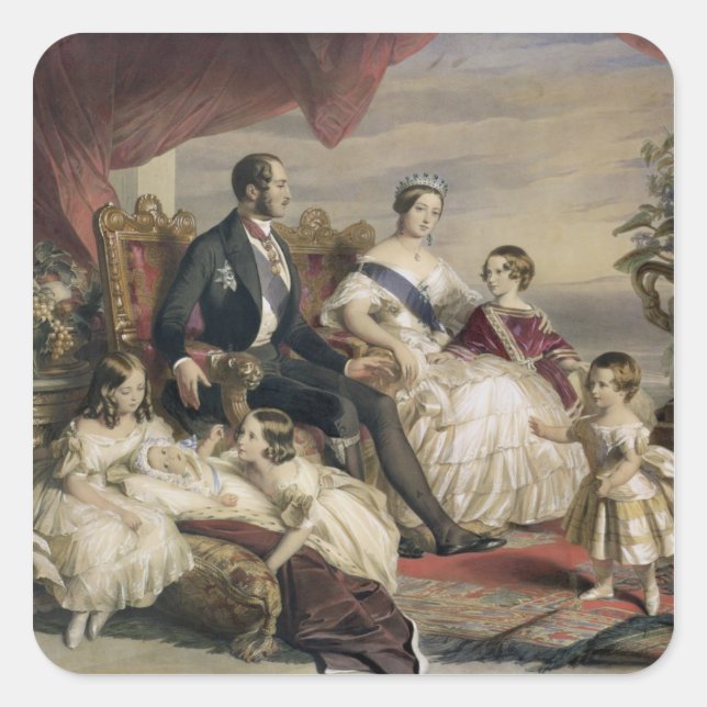Adesivo Quadrado Rainha Vitória (1819-1901) e Príncipe Alberto (181 (Frente)