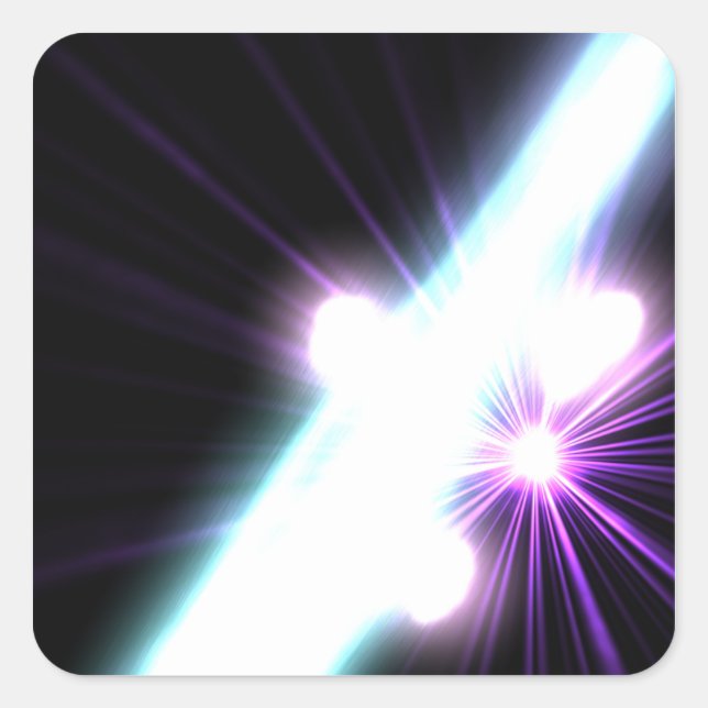 Adesivo Quadrado Raios Gama no Núcleo Galático 3 (Frente)