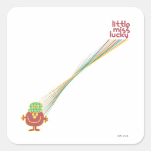 Adesivo Quadrado Raios pequenos da senhorita Afortunado   da sorte