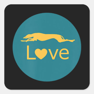Adesivo Quadrado Raiva Aposentada do Amor a Greyhound