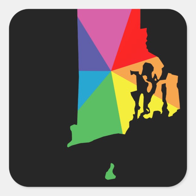 Adesivo Quadrado rajada da ilha (Frente)