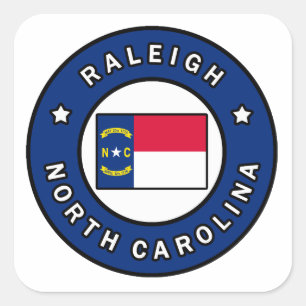 Adesivo Quadrado Raleigh North Carolina