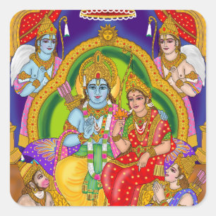 Adesivo Quadrado Ram Darbar Sticker