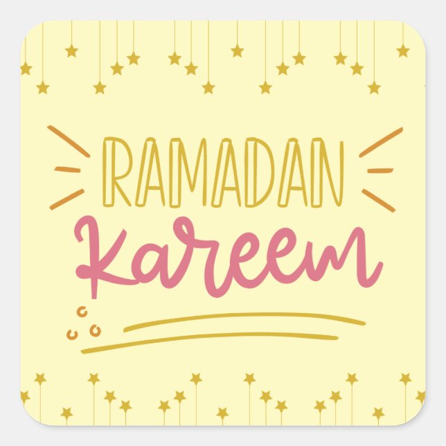 ADESIVO QUADRADO RAMADAN KAREEM (Frente)