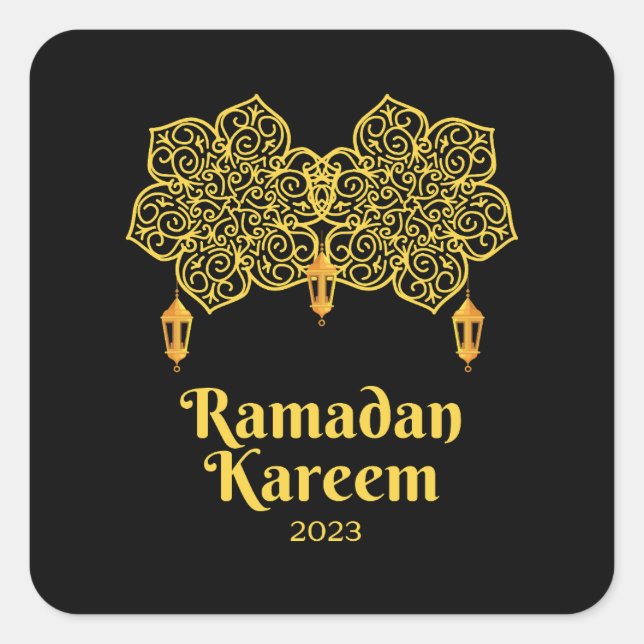 Adesivo Quadrado Ramadan Kareem Significado - Eid Mubarak 2023 (Frente)