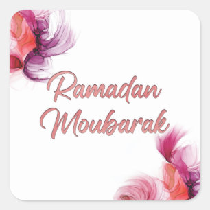 Adesivo Quadrado Ramadan Mubarak, arte islâmica