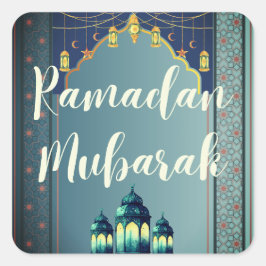 Adesivo Quadrado Ramadan Mubarak Sticker