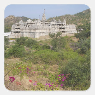 Adesivo Quadrado Ranakpur Jain Temple, Ranakpur, Rajasthan, Índia