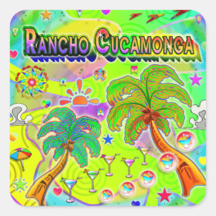 Adesivo Quadrado Rancho Cucamonga Mind Focus Sticker