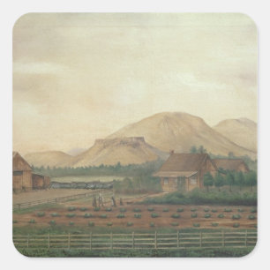Adesivo Quadrado Rancho de Knox, Idaho