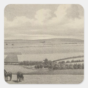 Adesivo Quadrado Rancho do Brae do moinho, Kansas