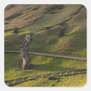 Adesivo Quadrado Rano Raraku, Rapa Nui, Ilha de Páscoa, Chile