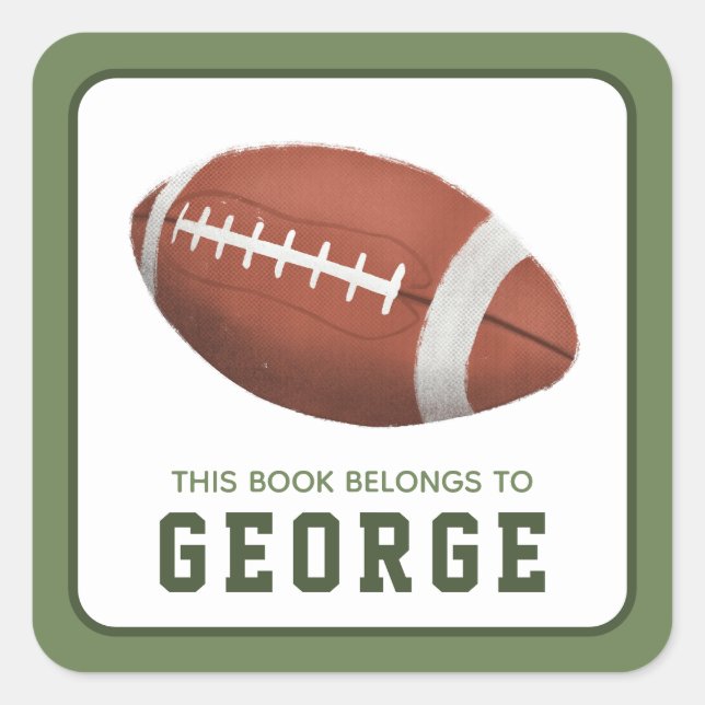 Adesivo Quadrado Rapazes Desportijam Este Livro Pertence A Crianças (Frente)