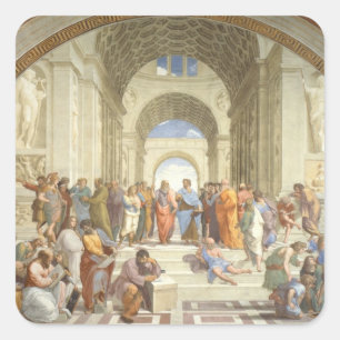 Adesivo Quadrado Raphael - Escola de Atenas