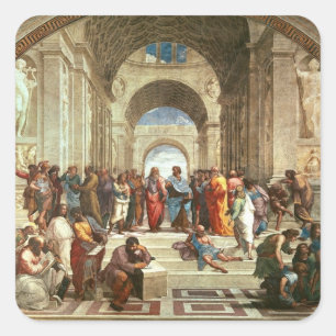 Adesivo Quadrado Raphael - Escola de Atenas