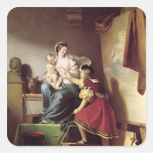 Adesivo Quadrado Raphael que ajusta a pose do seu modelo seu