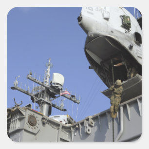 Adesivo Quadrado Rápido-cordas de um soldado