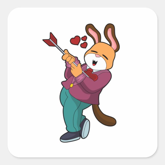 Adesivo Quadrado Raposa como Noivo com Terno (Frente)