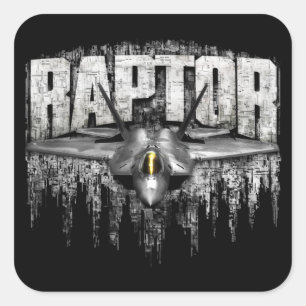 Adesivo Quadrado Raptor F-22