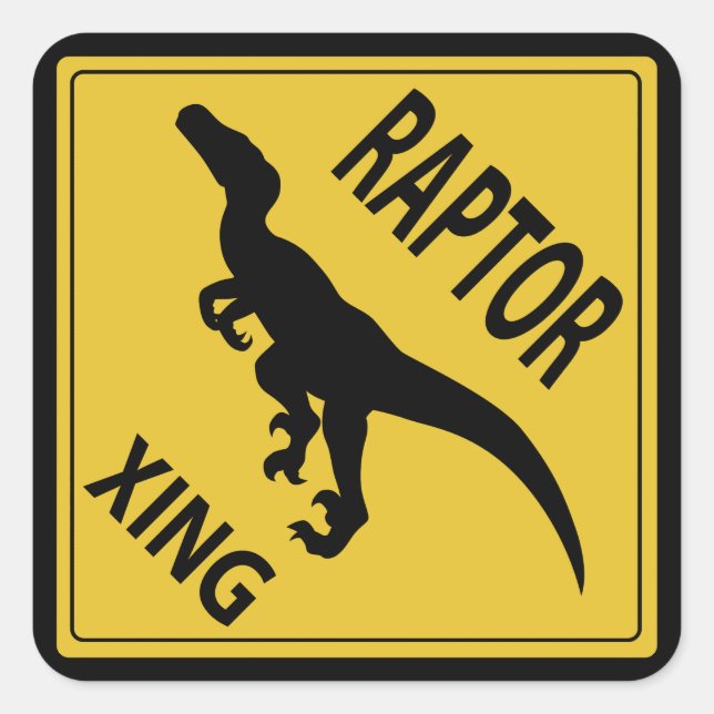 Adesivo Quadrado Raptor Xing (Frente)