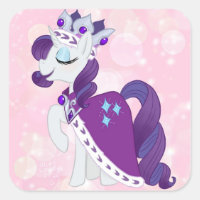 Raridade Princess Platinum Square Stickers