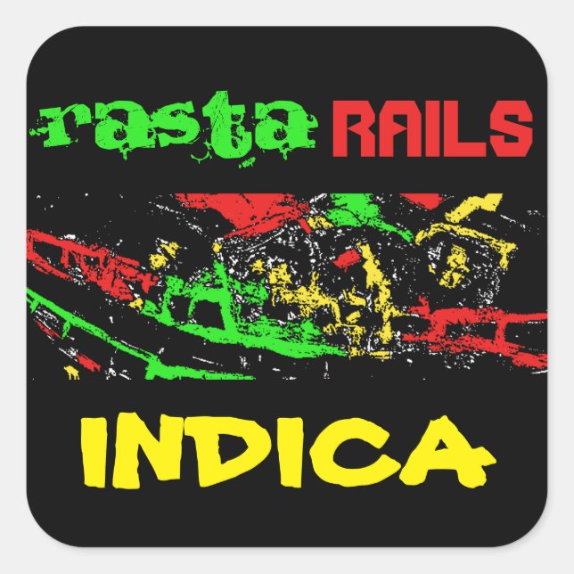 ADESIVO QUADRADO RASTA RAILS INDICA (Frente)