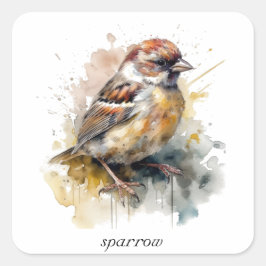 Adesivo Quadrado Rastreador de Aquarela Russo, personalizado