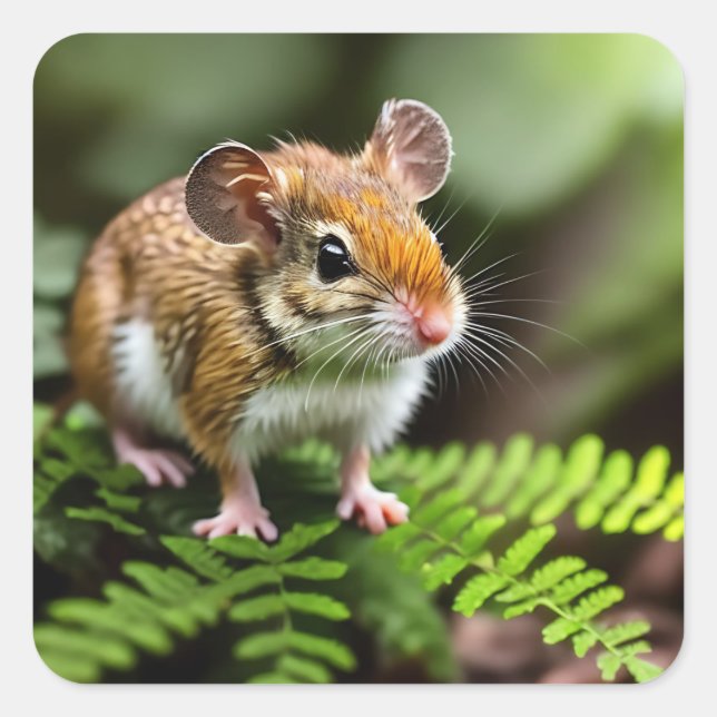 Adesivo Quadrado Rato Ginger Australiano de Compras, Stickers (Frente)