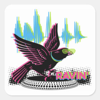Adesivo Quadrado Raven Square Sticker