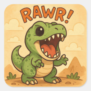 Adesivo Quadrado Rawr