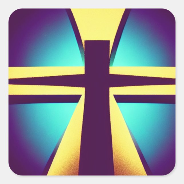 Adesivo Quadrado Rays Cross (Frente)