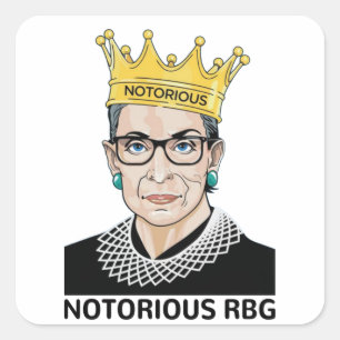 Adesivo Quadrado RBG BLACK - Ruth Bader Ginsburg