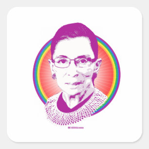 Adesivo Quadrado RBG Rainbow Justice Purple