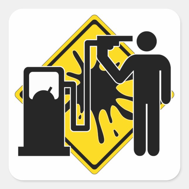 Adesivo Quadrado Reabastecimento por a última vez (Frente)