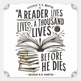 Adesivo Quadrado Reader Lives Sticker
