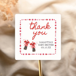 Adesivo Quadrado Ready to Pop Baby Shower 