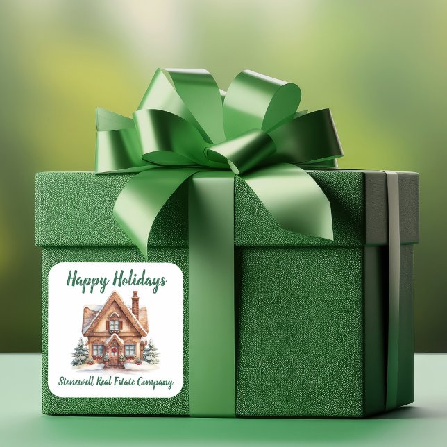 Adesivo Quadrado Real Estate Business Natal Personalizado (Criador carregado)