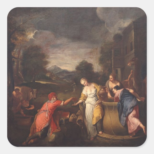 Adesivo Quadrado Rebecca no poço (Frente)