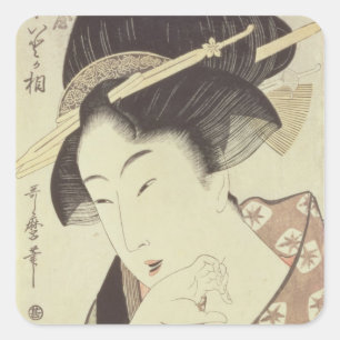Adesivo Quadrado Rebente o retrato da heroína Kioto do Itoya