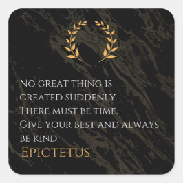 Adesivo Quadrado Receita por Grandeza de Epictetus