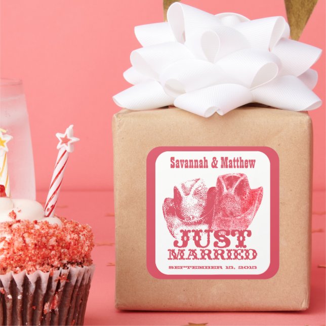 Adesivo Quadrado Recem casados VacaGarotaVaca Vestido Vestido (Festa)