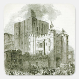 Adesivo Quadrado Recepção da rainha Elizabeth em Kenilworth